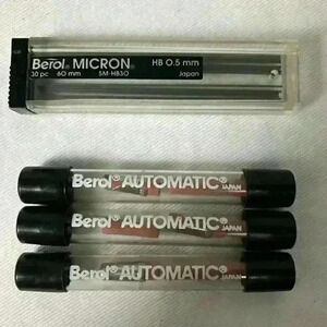 Berol‎ Automatic Eraser Refill 3 Erasers In 1 Tube Fits Many Rotring Pencils New